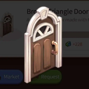 Brown triangle door.webp